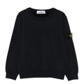 Felpa bambino Stone Island nera in cotone | ViaMonte Shop