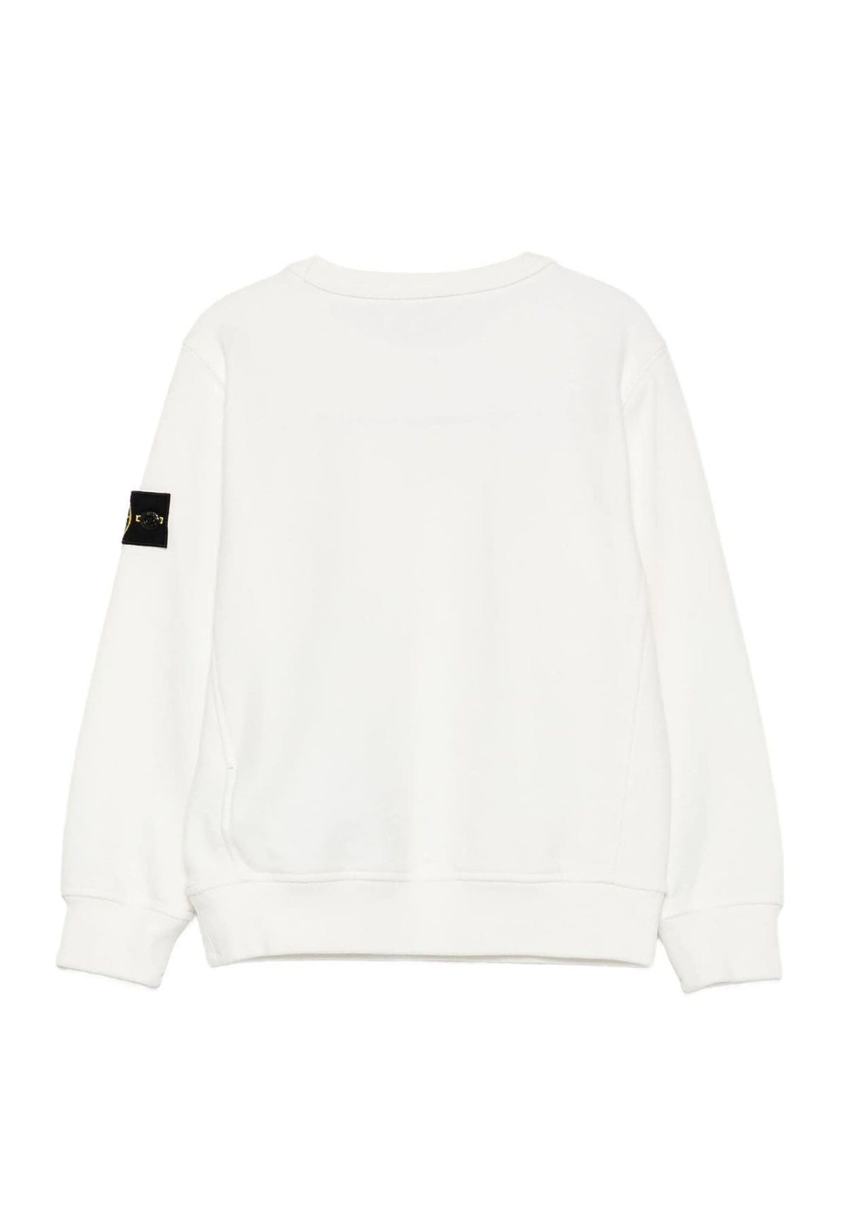Felpa bambino Stone Island bianca in cotone