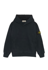 Felpa bambino Stone Island blu in cotone