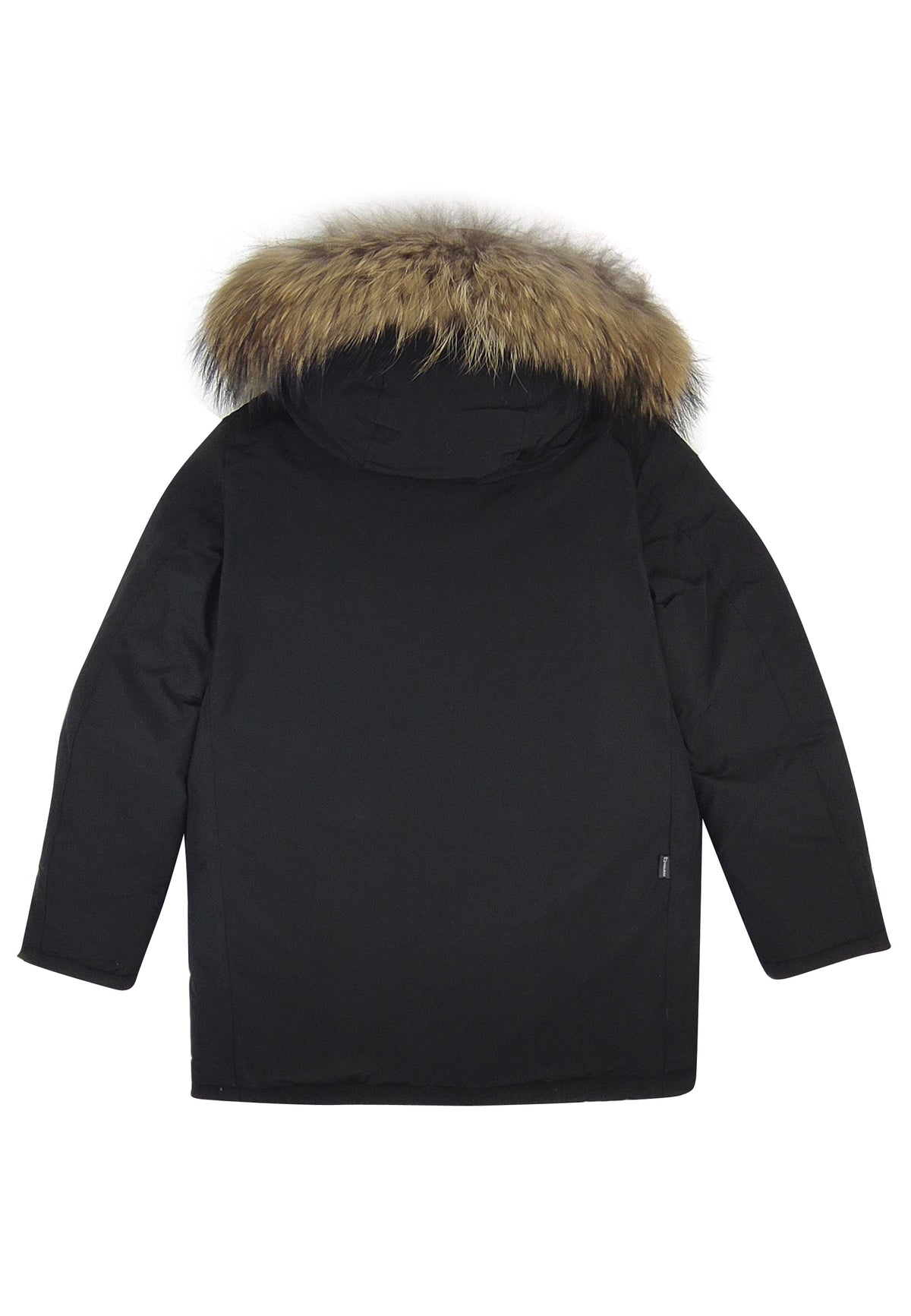 Woolrich kid's giacca Arctic Detachable Fur Parka bambino in tessuto Ramar idrorepellente nera