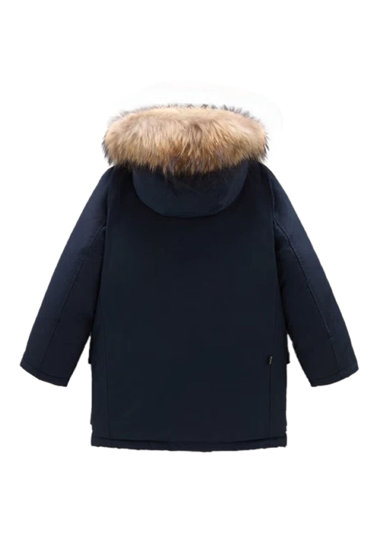 Giubbino bambino Woolrich kids Arctic Detachable Fur Parka blu in tessuto Ramar