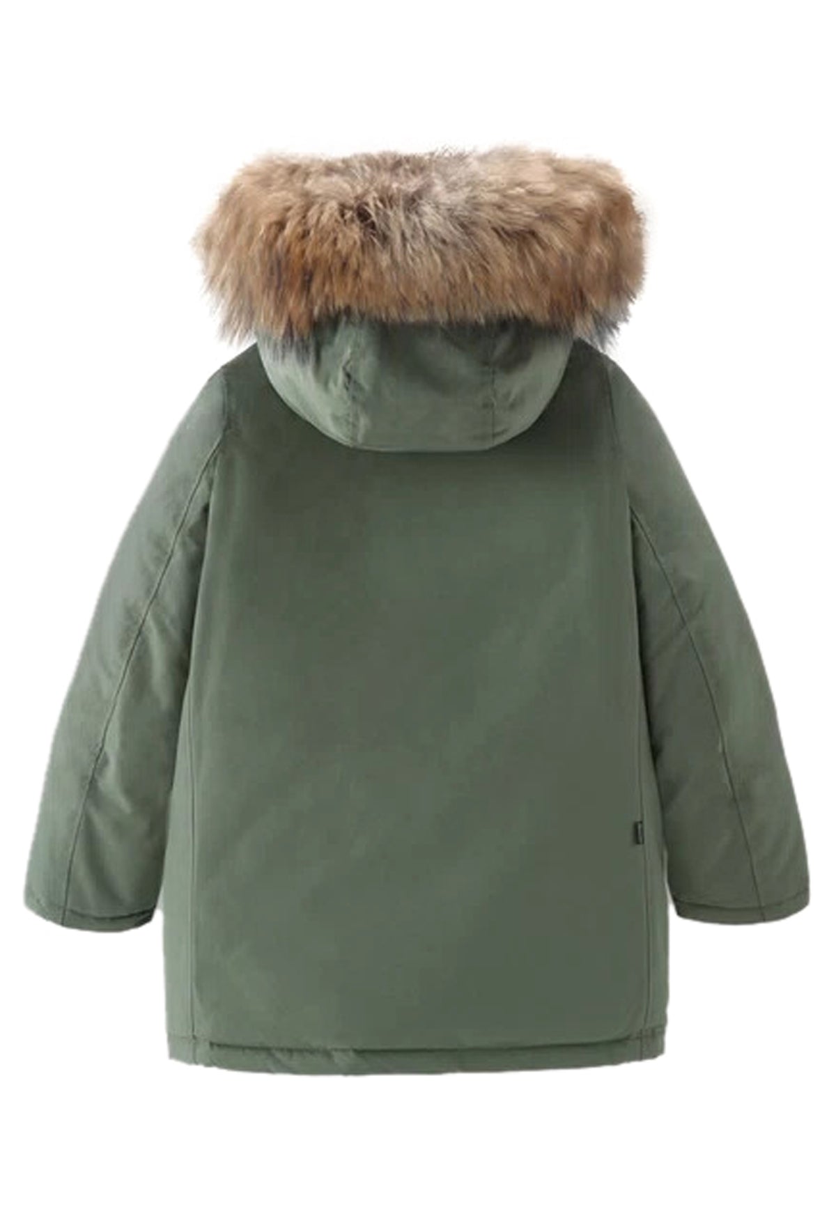 Woolrich kids giacca Arctic Detachable Fur Parka verde bambino in tessuto Ramar idrorepellente
