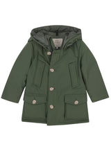 Giubbino bambino Woolrich kids Arctic Parka verde in tessuto Ramar