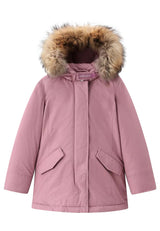 Woolrich kids giacca Arctic Racoon Parka dalia bambina in tessuto Ramar