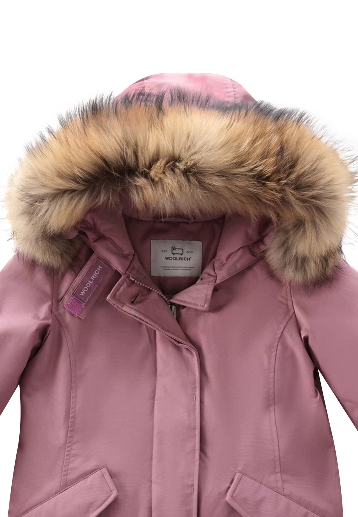 Woolrich kids giacca Arctic Racoon Parka dalia bambina in tessuto Ramar