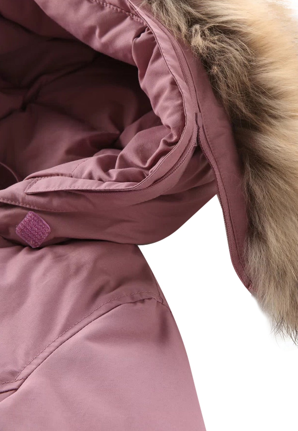 Woolrich kids giacca Arctic Racoon Parka dalia bambina in tessuto Ramar