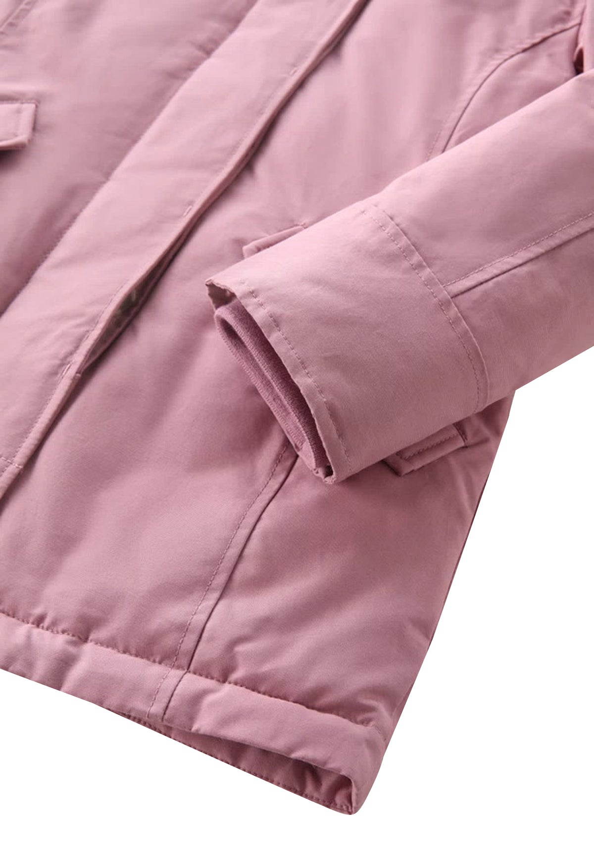 Woolrich kids giacca Arctic Racoon Parka dalia bambina in tessuto Ramar