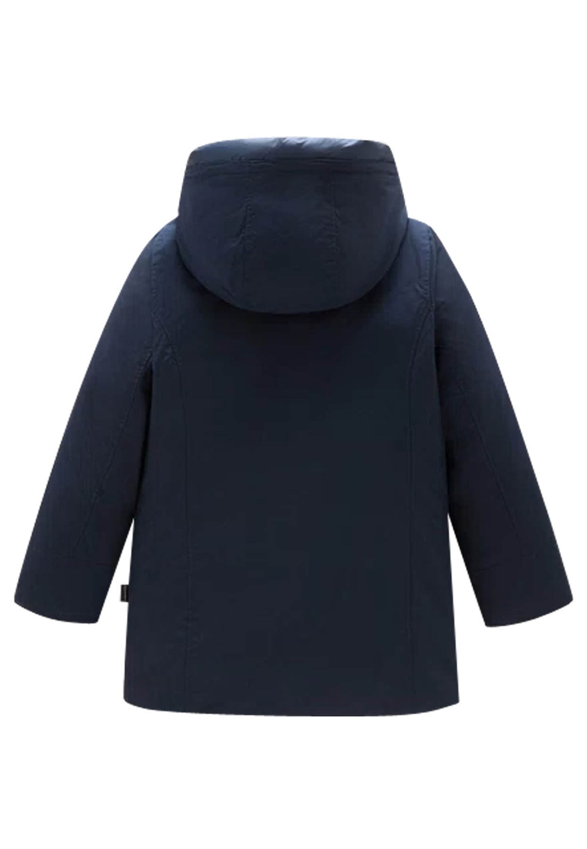 Giubbino bambina Woolrich kids Arctic Parka blu in tessuto Ramar Cloth | ViaMonte Shop