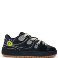 Sneakers nera unisex Barrow in pelle scamosciata e mesh
