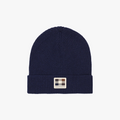 Aquascutum Rubber Patch Beanie - Navy