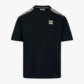 Aquascutum Check Shoulder T-Shirt - Black