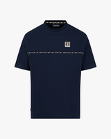 T-shirt blu Aquascutum Club Check Piping | ViaMonte Shop