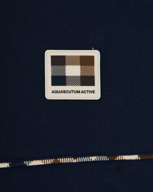 T-shirt blu Aquascutum Club Check Piping | ViaMonte Shop