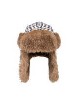 Aquascutum Lamina Pilot Hat - Club Check