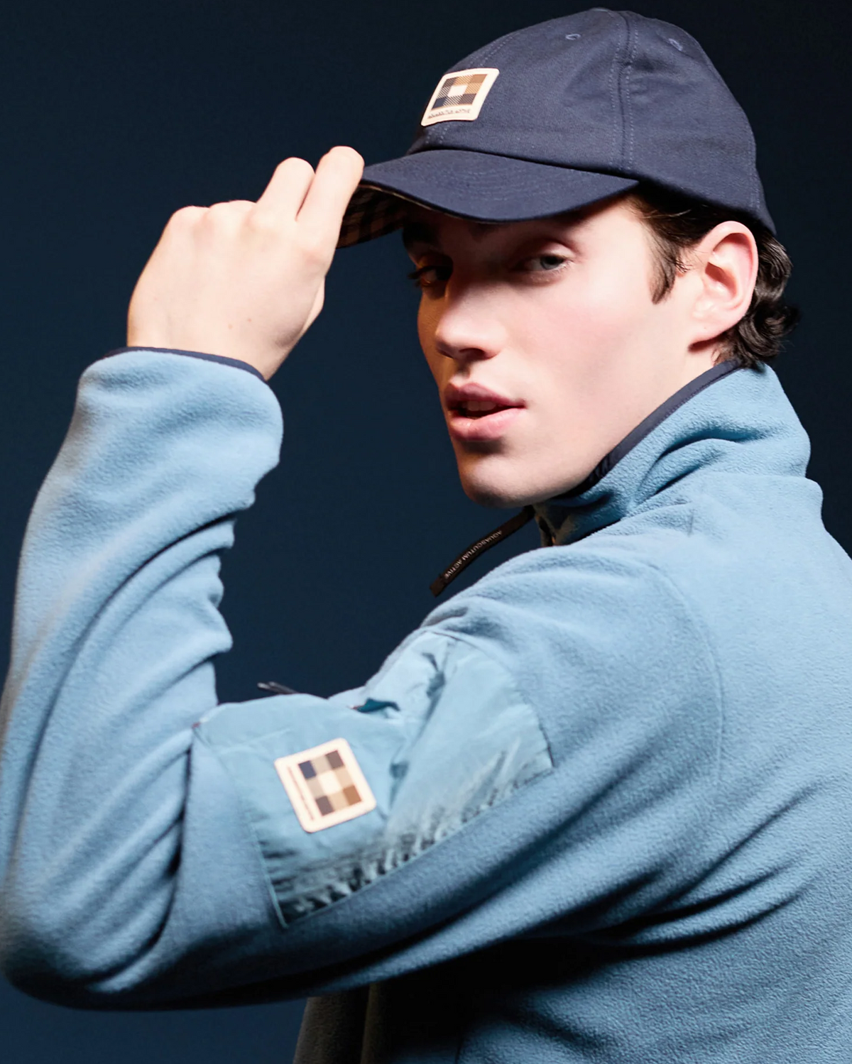 Aquascutum Badge Baseball Cap - Navy | ViaMonte Shop