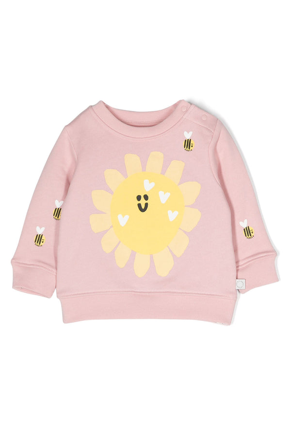 ステラ・マッカートニー・ピンクの赤ちゃんスウェットシャツ