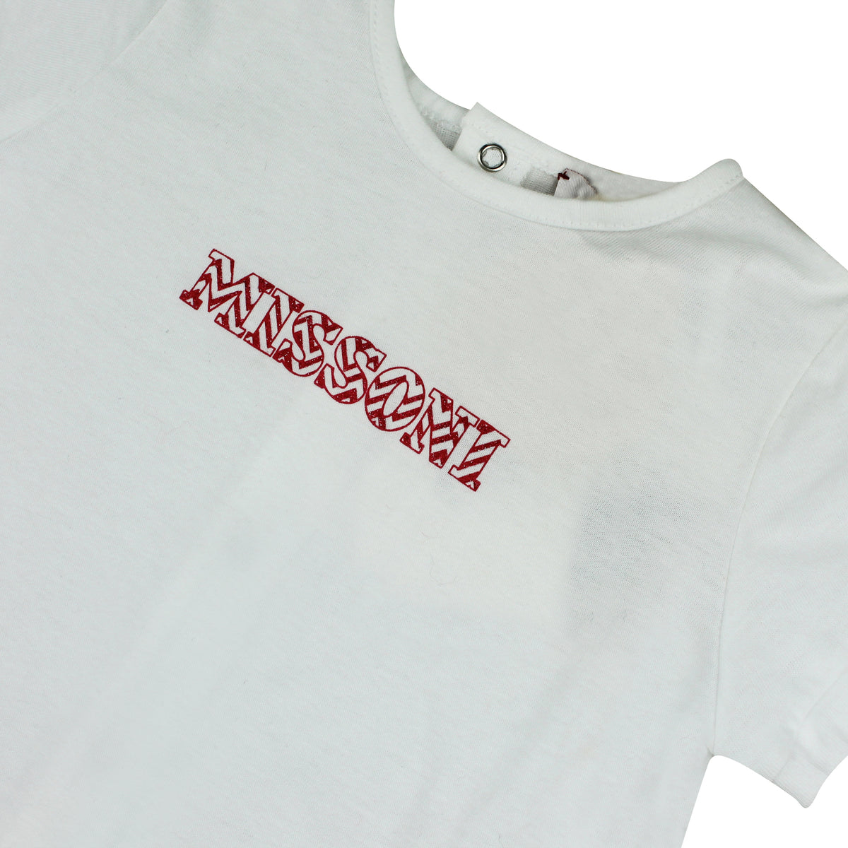 ViaMonte Shop | Missoni Tutina Neonata Bianca con dettaglio logo