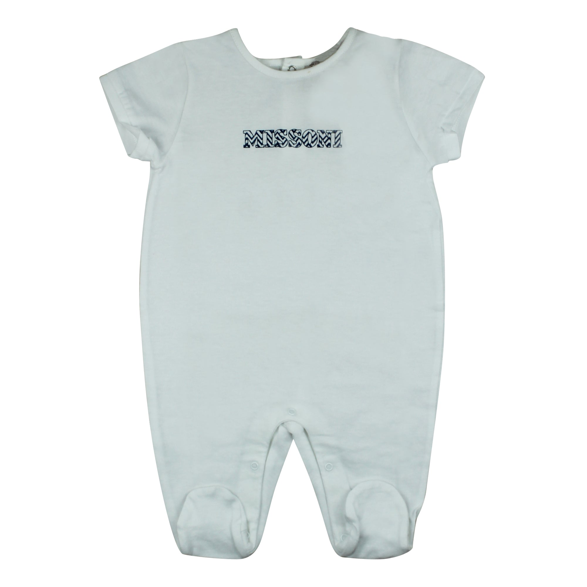 ViaMonte Shop | Missoni Tutina Neonato bianca con dettaglio logo