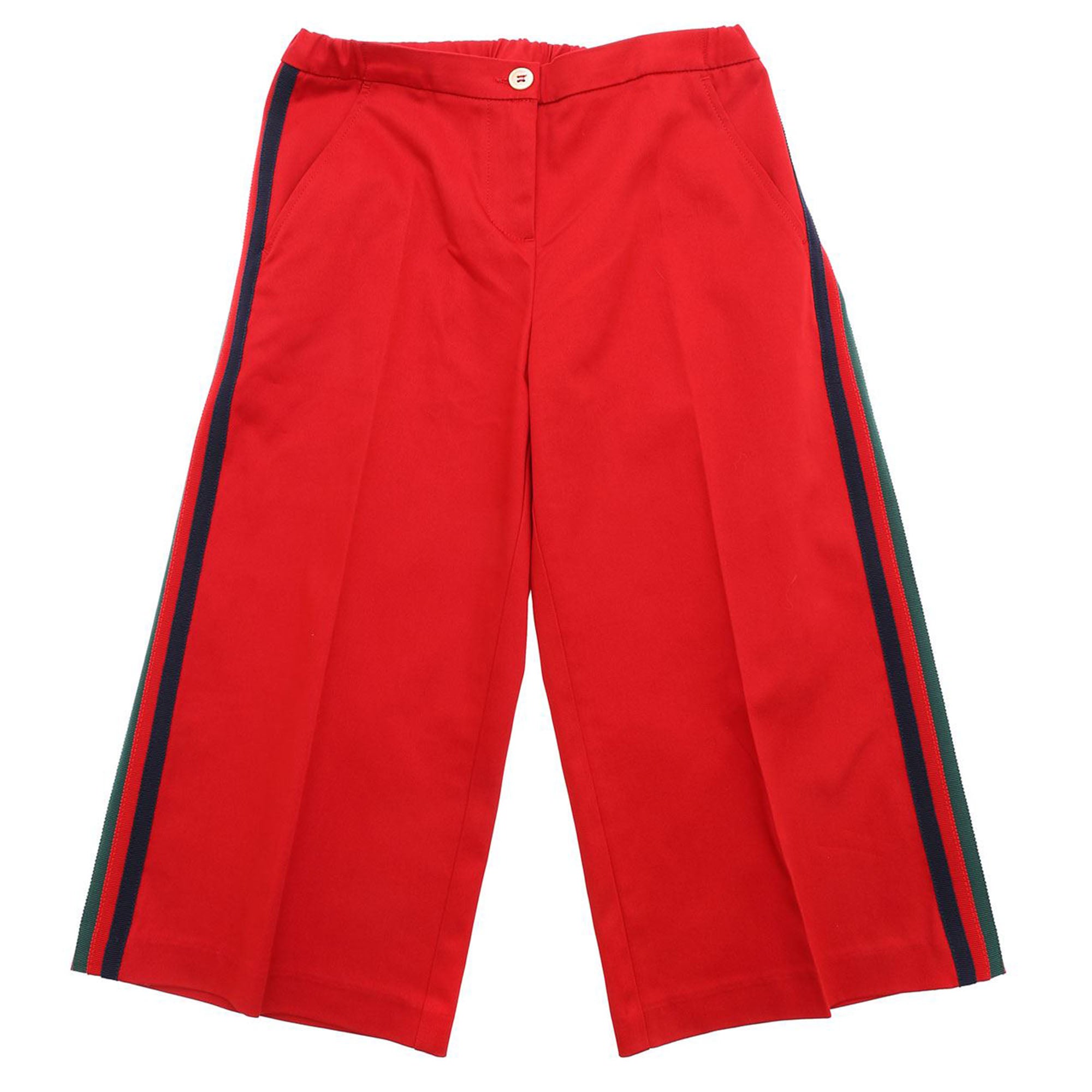 ViaMonte Shop | Gucci Pantalone Japan Bambina rosso con nastro web sui lati