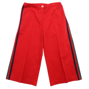 ViaMonte Shop | Gucci Pantalone Japan Bambina rosso con nastro web sui lati