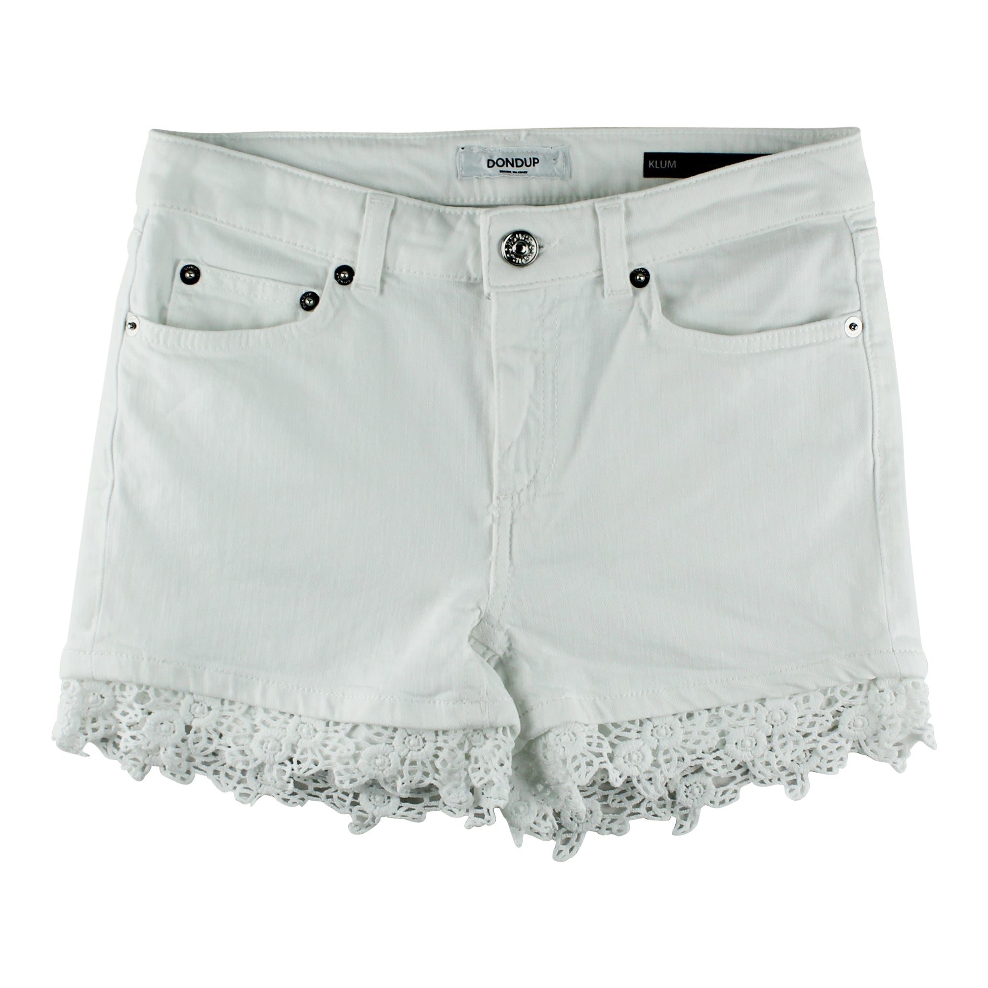 ViaMonte Shop | Dondup Shorts Klum bambina denim bianco