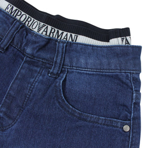 ViaMonte Shop | Emporio Armani bermuda jeans bambino con logo