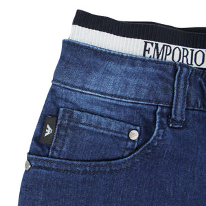 ViaMonte Shop | Emporio Armani bermuda jeans bambino con logo