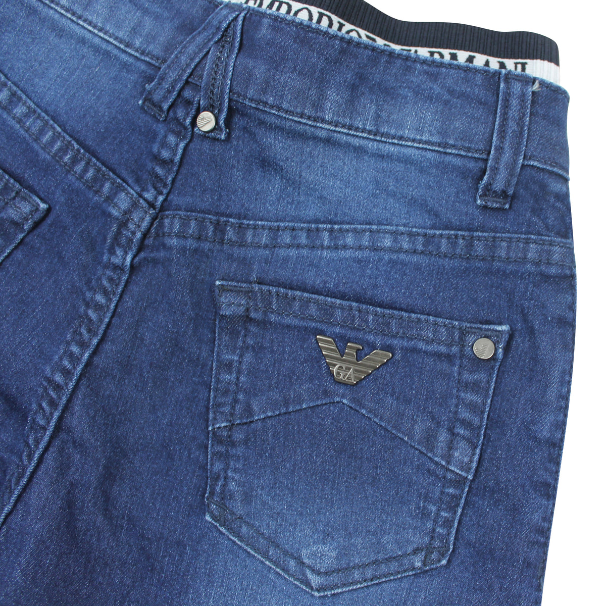 ViaMonte Shop | Emporio Armani bermuda jeans bambino con logo