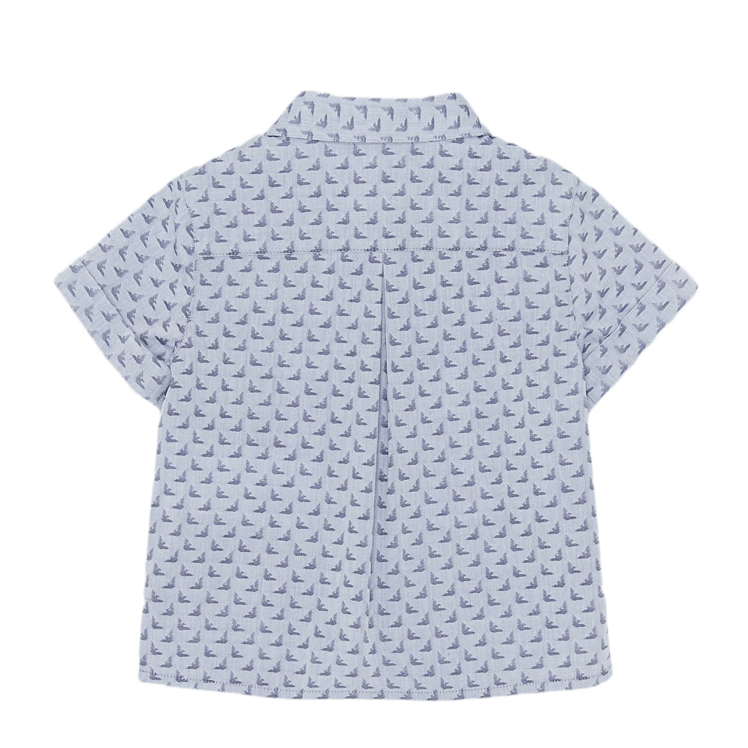 ViaMonte Shop | Emporio Armani Camicia bambino blu fantasia in puro cotone