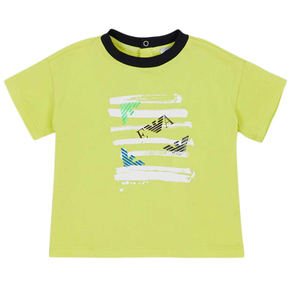 ViaMonte Shop | Emporio Armani  T-shirt bambino gialla con stampa