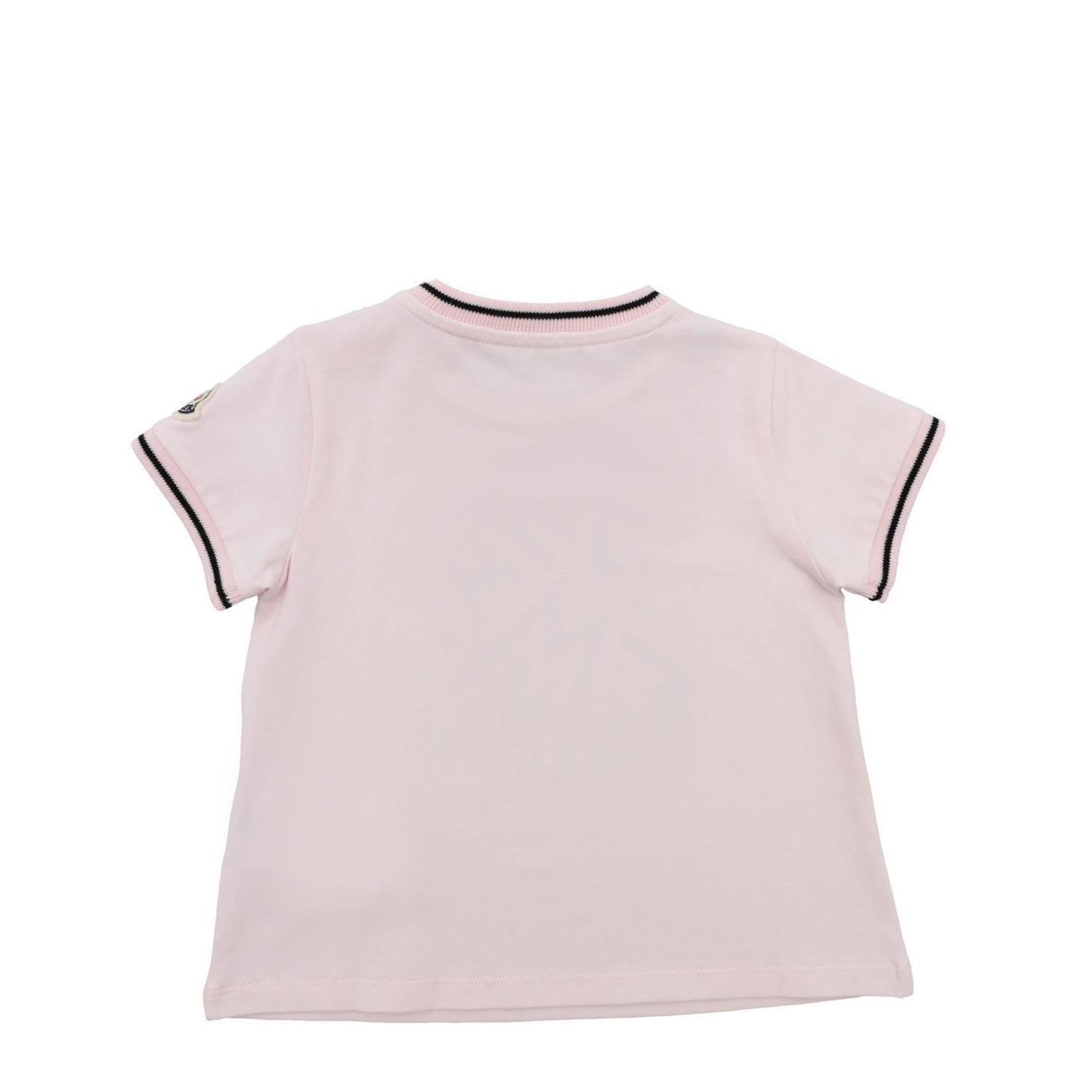 ViaMonte Shop | Moncler Enfant T-shirt neonato in cotone rosa stampa logo