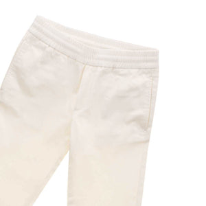 ViaMonte Shop | Moncler Enfant pantalone bambino in twill di cotone stretch panna