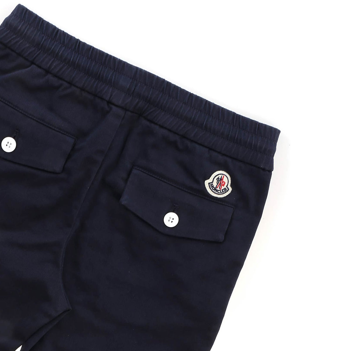 ViaMonte Shop | Moncler Enfant pantalone bambino in twill di cotone stretch blu
