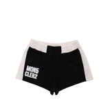 ViaMonte Shop | Moncler Enfant short bambina in misto cotone nero con logo