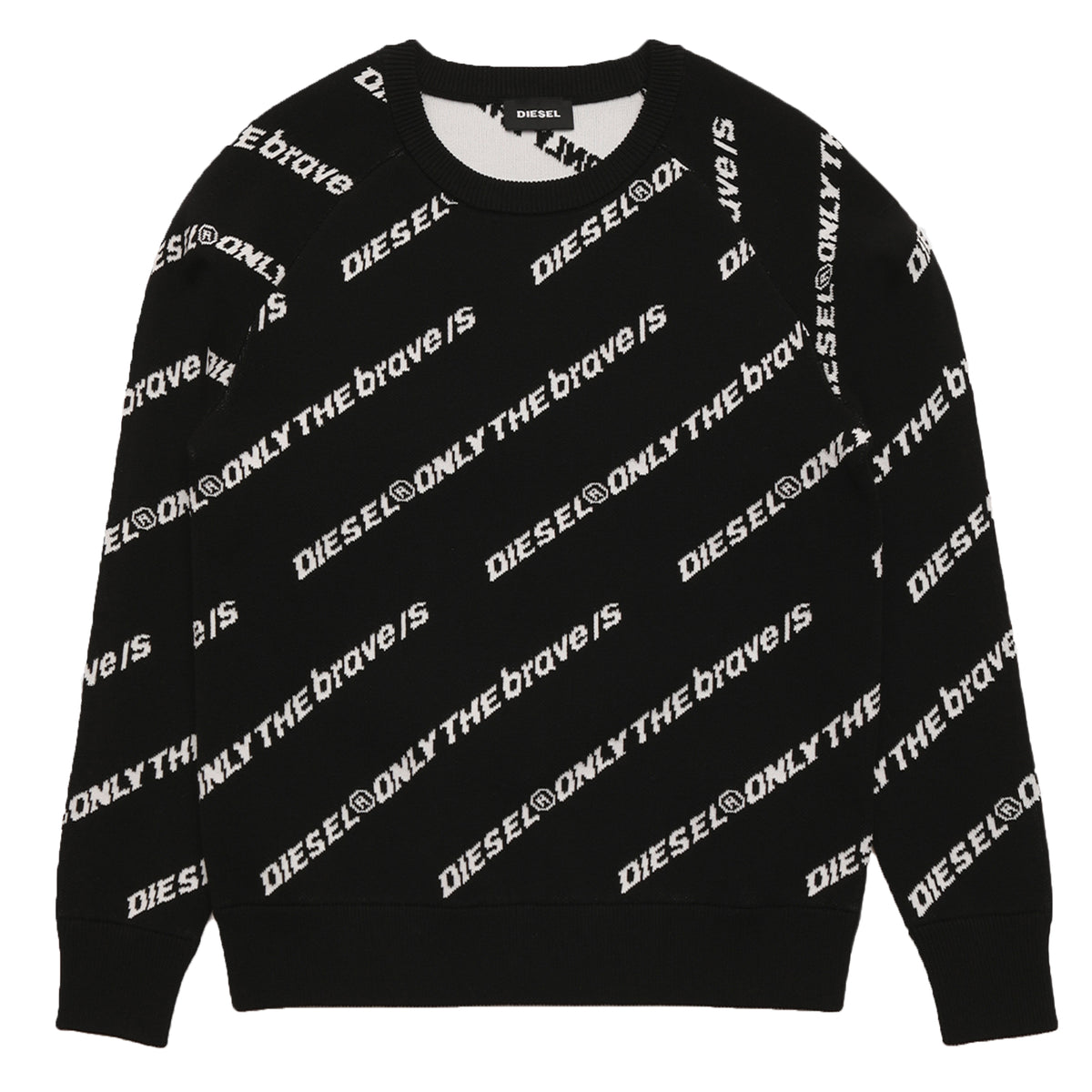 ViaMonte Shop | Diesel Kid maglia bambino nera in misto cotone con logo