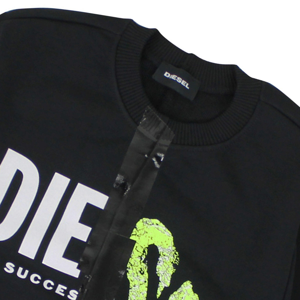 ViaMonte Shop | Diesel Kid felpa sbiaysplit bambino nera in cotone