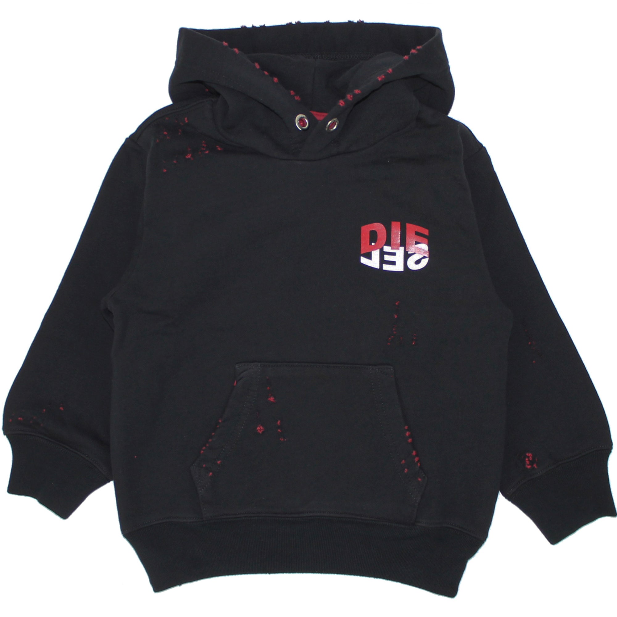 ViaMonte Shop | Diesel Kid bambino felpa summern71 over nera in cotone