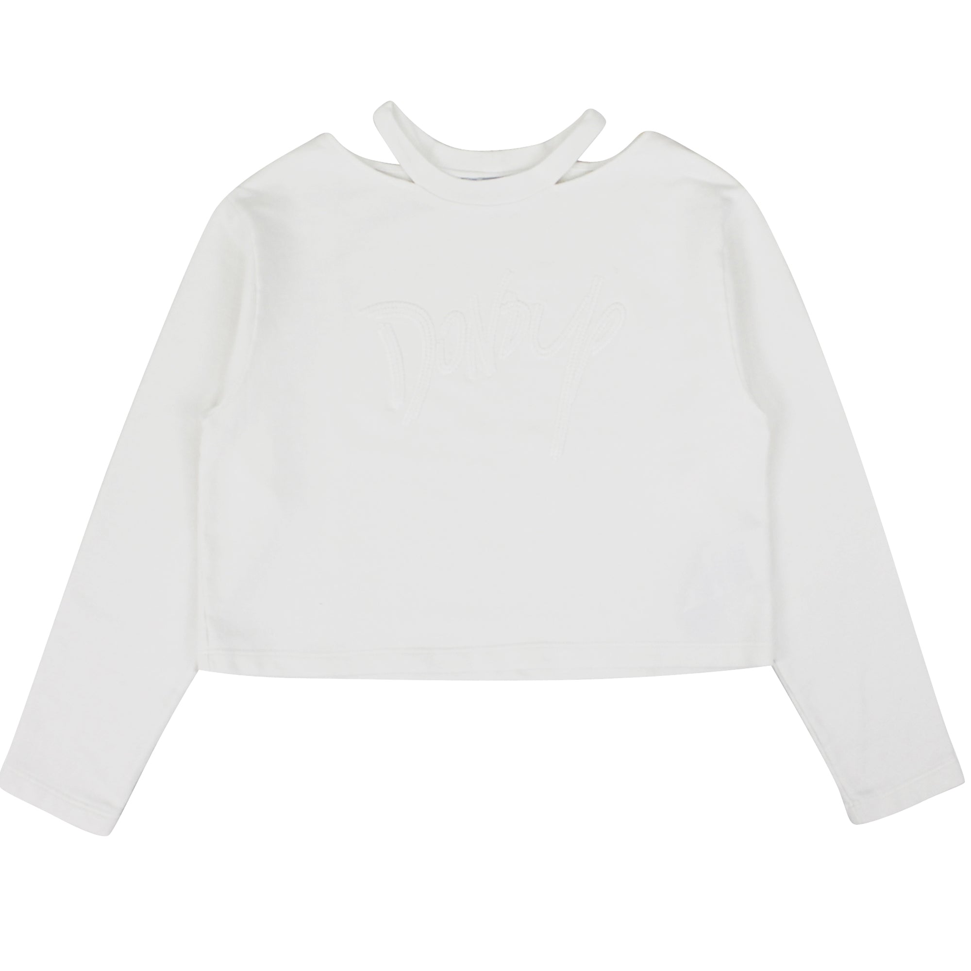 ViaMonte Shop | Dondup bambina felpa cropped bianca in cotone