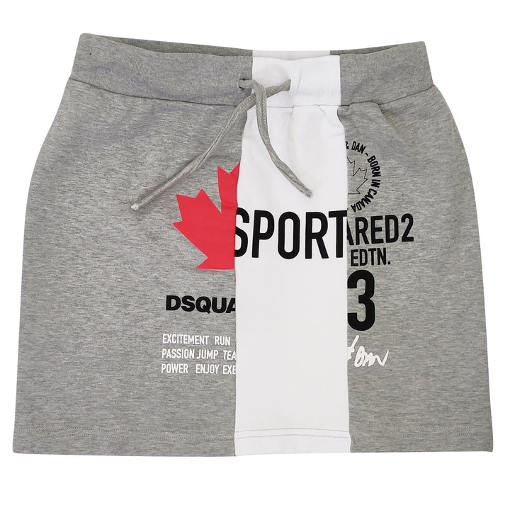 ViaMonte Shop | Dsquared2 Edtn.03 bambina gonna bicolor in felpa di cotone