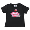 ViaMonte Shop | Elisabetta Franchi La Mia Bambina t-shirt baby girl nera in jersey di cotone