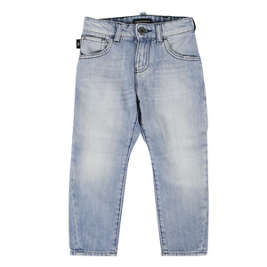 Emporio Armani jeans bambino blu in misto cotone | ViaMonte Shop