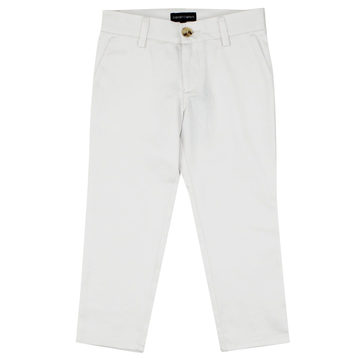 ViaMonte Shop | Emporio Armani pantalone teen bianco in cotone