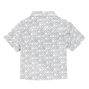 ViaMonte Shop | Emporio Armani camicia baby boy bianca a fantasia in cotone stretch