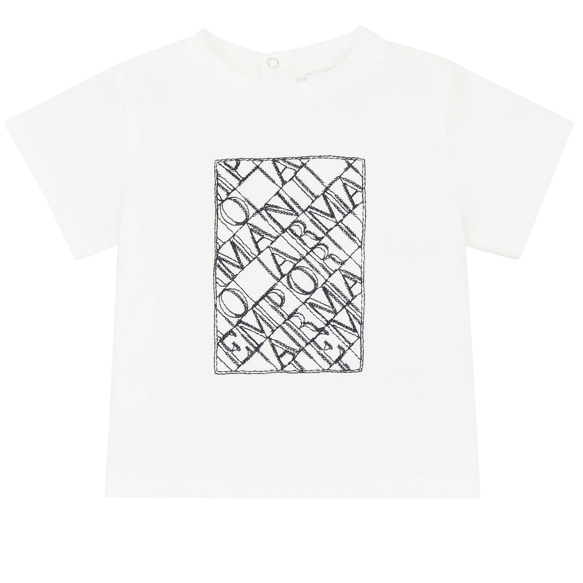 ViaMonte Shop | Emporio Armani t-shirt baby boy bianca in cotone