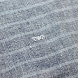 ViaMonte Shop | Emporio Armani pagliaccetto baby boy bicolor in lino con bavetta