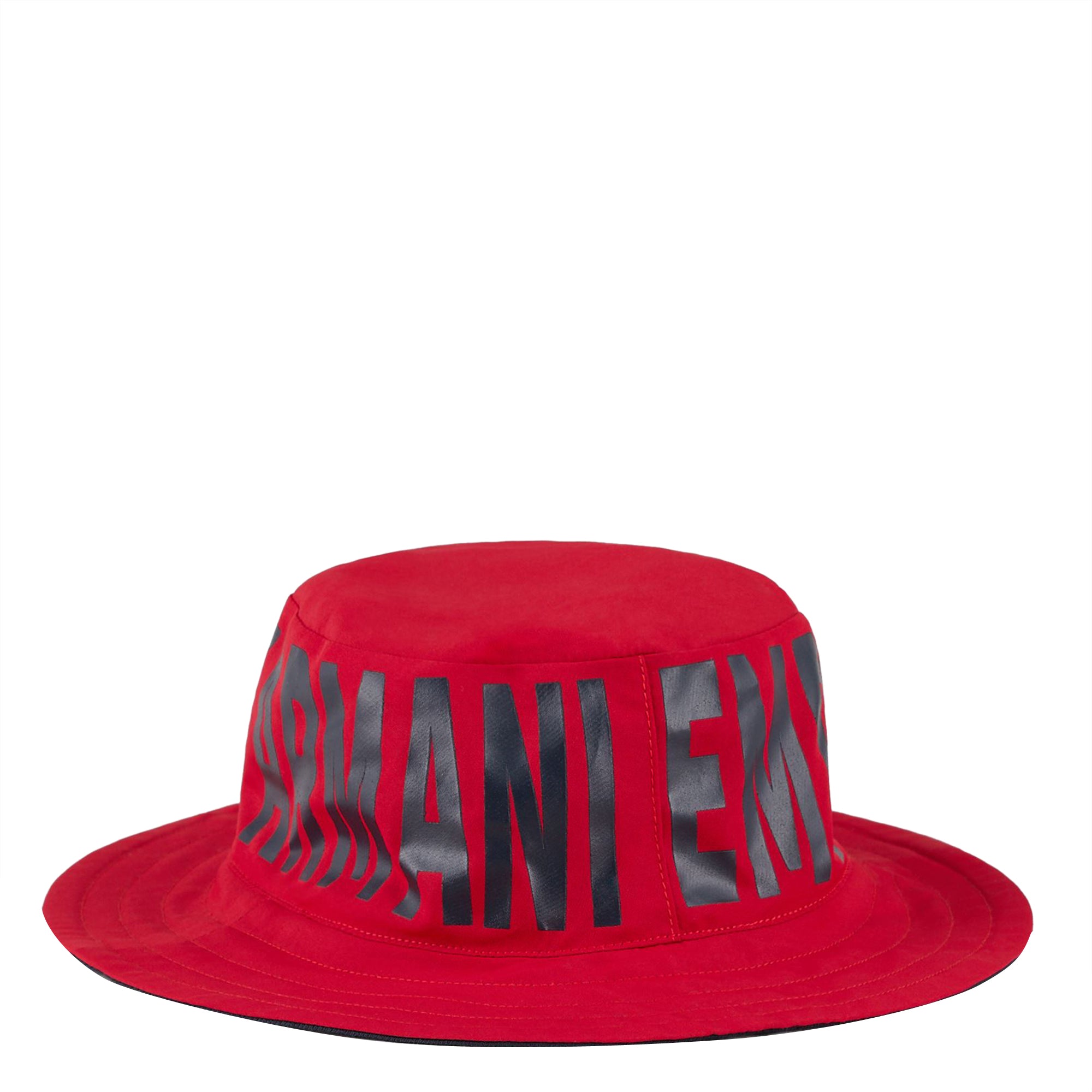 ViaMonte Shop | Emporio Armani cappello bucket baby boy rosso in tessuto tecnico