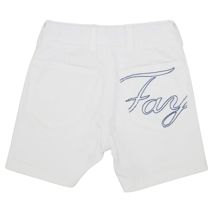 ViaMonte Shop | Fay teen bermuda bianco in denim di cotone