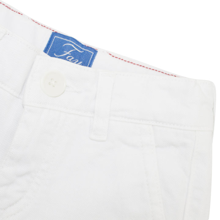ViaMonte Shop | Fay teen bermuda bianco in denim di cotone