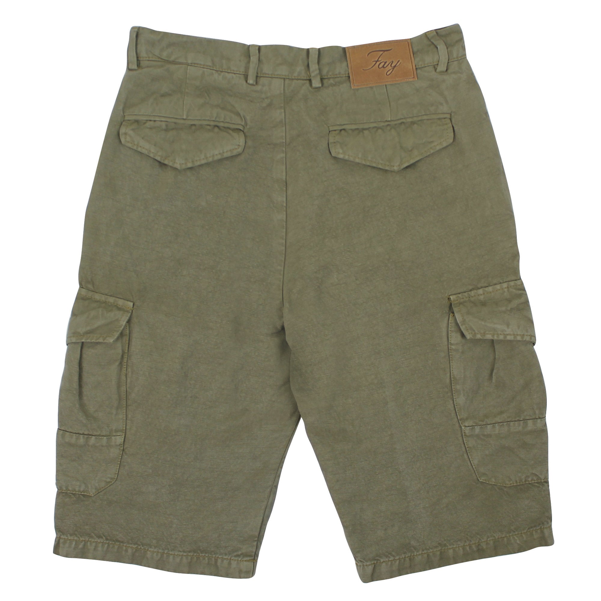 ViaMonte Shop | Fay bambino bermuda cargo verde in misto lino