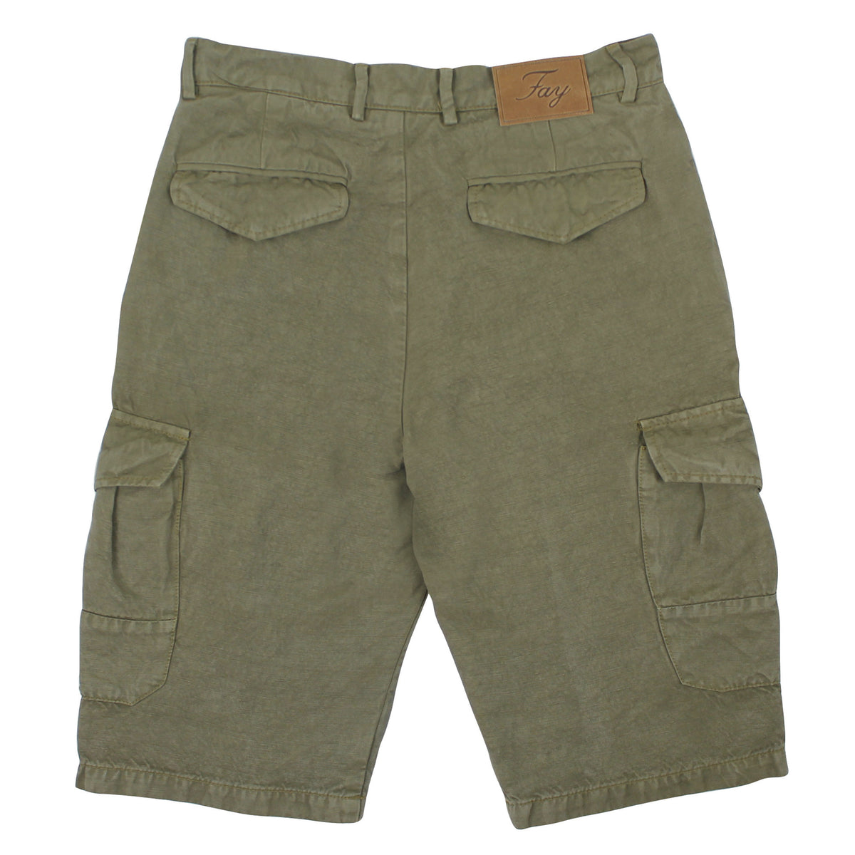 ViaMonte Shop | Fay teen bermuda cargo verde in misto lino